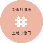 ③未利用地 土地 1億円
